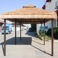 Vente en gros de pare-soleil de chaume en acier moderne 3*3m personnalisé Gazebo étanche pour patio, pergola Gazebo pavillon tente pour usage commercial