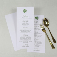 Elegante Tarjeta de menú de estilo rústico, tarjeta de invitación de boda de papel tipográfico personalizada