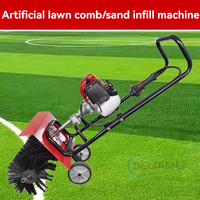 Équipement de brossage et de remplissage de sable pour gazon artificiel de terrain de football, machine de toilettage et d'entretien quotidien du gazon de terrain de jeu