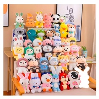 Jouets en peluche de 8 pouces, doux et rembourrés, en forme de dessins animés, mini-jouets pour machine à griffes, cadeau en peluche, activités créatives