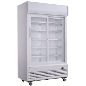 Réfrigérateur commercial réfrigéré refroidisseur à double porte en verre refroidisseur de boissons réfrigérateur d'affichage de supermarché à vendre - Product Image 6