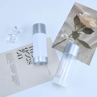 Stick déodorant vide rond de 30 ml en plastique AS blanc transparent, à poussoir du bas, pour déodorant solide