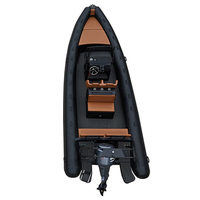 Bateau gonflable de 21 pieds (7.6 mètres) avec nervures pour la pêche; Bateau semi-acier et en aluminium; 7-8 mètres de longueur pour la pêche.