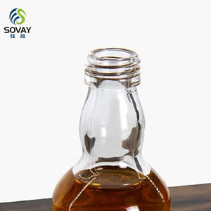 High Quality Clear Mini <strong>5cl</strong> 50ml Spirits Vodka Gin Rum Brandy Vodka Whisky Tequila Glass <strong>Bottle</strong> for Liquor with Aluminum Cap - Product Image 3