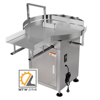 Table tournante de tri automatique MTW pour le débroussaillage de bouteilles rondes en plastique, verre et PET pour ligne de remplissage