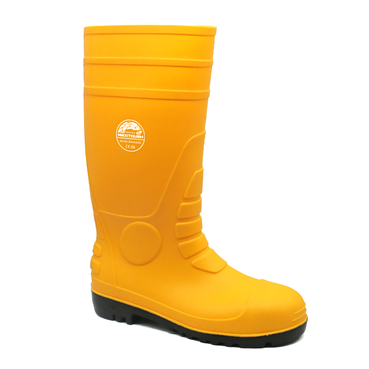 PVC Construction Safety Shoes Durable Waterproof