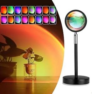 Projecteur Lampe Coucher de Soleil Professionnel avec Contrôle par APP, Lumières LED Multicolores Changeantes pour Décoration de Chambre, Cadeaux de Noël - Product Image 1