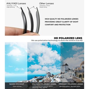 Lunettes de soleil polarisées pour hommes, rectangulaires, à monture intégrale, UV400, légères, pour le sport, la conduite, la pêche, le golf - Product Image 4