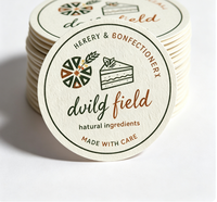 Autocollant rond personnalisé avec logo en relief, étiquette en relief, papier à fibres rugueuses, étiquettes autocollantes pour emballages de cosmétiques, de bougies et de cadeaux