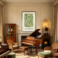 Exquise Jacquard Brocart Tapisserie Décor Peinture Vintage Motif Floral Encadré Art Mural Paysage Naturel Luxe Décoration Maison
