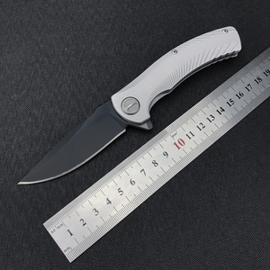 Couteau pliant industriel SEGUIN 3490 avec lame 8Cr13Mov et manche en acier inoxydable pour le camping en plein air et les situations d'urgence - Product Image 6