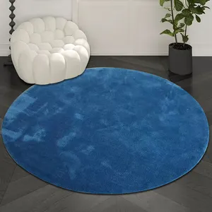 Round Shape Door Mats Custom Design Hand Carve Acrylic Wool Runner Rugs Made Carpet Circle Diameter Die Cut Tufted Area Rugs