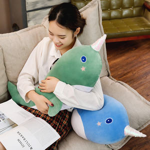 Super Soft Cute Cartoon Unicorn Long <strong>Whale</strong> <strong>Plush</strong> <strong>Toy</strong> With PP Cotton Filling Sleeping Pillow Custom Sizes MEIWEN Brand Unisex - Product Image 4