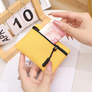 กระเป๋าผ้าใบขนาดเล็กใส่ได้ทั้งชายและหญิงกระเป๋าใส่บัตรขนาดเล็กแบบทำด้วยมือมีซิปและบานพับกระเป๋าเก็บของขนาดกะทัดรัดกระเป๋าใส่เหรียญ - Product Image 4