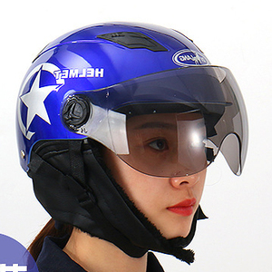 Casque de moto, voiture électrique, moto, casque ouvert 3/4, scooter, avec logo personnalisé, casques de moto pour filles - Product Image 2
