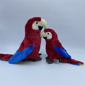 Alta calidad logotipo personalizado diseño <span class=keywords><strong>bosque</strong></span> pájaro guacamayo loro relleno Animal barato realista juguetes de peluche PP algodón promocional - Product Image 5