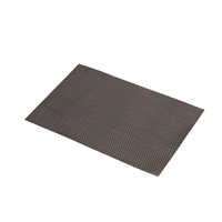 Set de table rectangulaire tissé de couleur unie personnalisé, diamètre 30 cm, tapis en PVC recyclable et imperméable pour restaurant