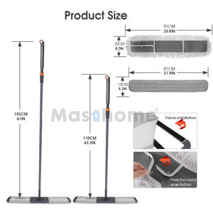 Masthome-Herramientas de limpieza de suelo, mopa plana comercial, 360, a prueba de polvo, Industrial, para traje - Product Image 4