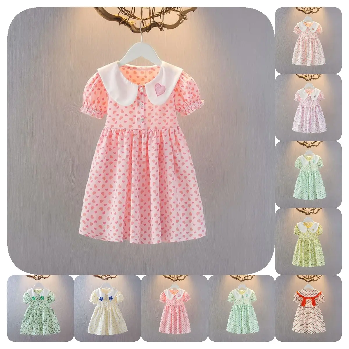 Vestido De niña pequeña, vestido de princesa de verano, Mini informal sin mangas, liso, recto, estampado, 100% algodón, ropa de verano para bebé