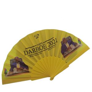 Wholesale High Quality Custom Logo Plastic Hand Held Fan Promotional Paper Hand Fans With Logo - Product Image 2