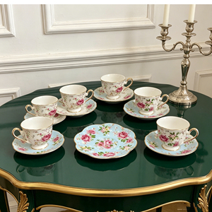 Luxury Modern Porcelain Coffee & <b>Tea</b> <b>Set</b> 6-Piece Eco-Friendly <b>Party</b> Home Decor - Product Image 3