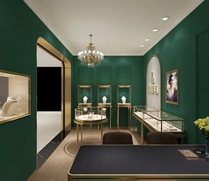 Comptoir d'exposition de luxe MASTER en <span class=keywords><strong>verre</strong></span> trempé et acier inoxydable, vitrine ronde antivol pour exposition de bijoux - Product Image 5