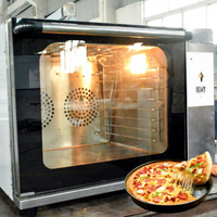 Four à table commercial YOSLON à circulation d'air chaud, électrique et à gaz, avec panneau mécanique, 4 plateaux, pour la cuisson du pain et des pizzas
