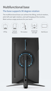 Monitor Curvo OEM de 27 Pulgadas 1K 2K 75Hz 165Hz para Juegos de PC, Pantalla de Ordenador con Base Elevadora, Retroiluminación LED RGB, Monitor de PC de 27 Pulgadas - Product Image 2