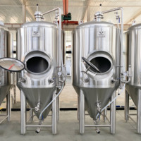 Cuve de fermentation conique en acier inoxydable de 1000 L avec enveloppe de refroidissement isolée au glycol pour microbrasserie artisanale