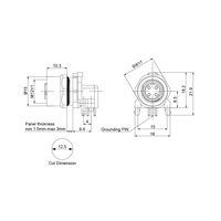 Connecteurs Femelles Marvtech Automatisation Industrielle PC Industriel Écran LVDS Supports de Panneaux Pièces de Valve IP67 M12 Code D Montage sur Panneau