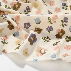 Offre Spéciale doux 100% coton bébé flanelle chaud douceur et confort fleur imprimé tissu pour robe couverture pyjamas - Product Image 4