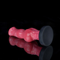 Dildo de silicona con ventosa, forma de animal de fantasía, diseño de lobo, realista, con gran proyección, juguete sexual para mujer, nuevo para adultos