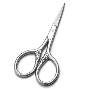 Stainless Steel Hair <b>Scissors</b> Short Handle <b>Beard</b> Cutting Makeup Beauty Trimming Tools - Product Image 1