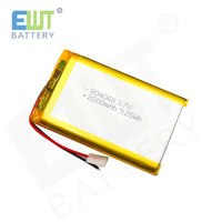 Batterie Lipo d'alimentation d'usine EWT 2500mAh 3.7V batterie au lithium polymère LP804068 2500mAH 3.7V cellule de poche pour produits numériques