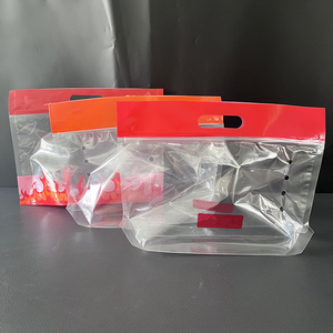 Sacs à fermeture éclair en PET/CPP de qualité alimentaire, résistants à l'humidité, avec poignée, impression en gravure, logo personnalisé, taille personnalisée, emballage alimentaire pour légumes - Product Image 1