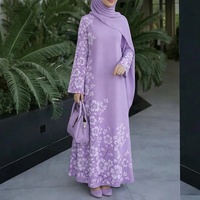 Nouvelle Robe Islamique Ample Grande Taille Style Ethnique Rétro à Imprimé Positionné, pour Ramadan, Musulmanes, Arabie Saoudite, Dubaï, Asie du Sud-Est