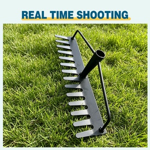 Tête de râteau de jardinage en acier 50Mn à 14 dents pour nivellement du sol, outils de pelouse, vente en gros directe usine - Product Image 6