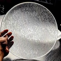 Assiettes en verre à bord doré ou argenté, vente en gros d'usine, pour la décoration de table de mariage