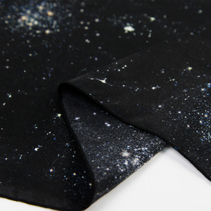 Hiny-tela estampada digital para vestido de niña, tela de satén de rayón suave de los 60, diseño de estrella orean 100% - Product Image 4