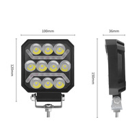 Ensemble de feux de route LED de 4 pouces, 30W, double couleur blanc-jaune, lampe auxiliaire de pare-chocs pour SUV et camion tout-terrain