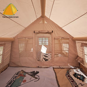 เต็นท์เป่าลมสำหรับครอบครัวขนาดใหญ่สำหรับใช้งานกลางแจ้ง กันน้ำ ขนาด 17 ตารางเมตร ผ้าอ๊อกซ์ฟอร์ดชั้นเดียวบุด้วยผ้าฝ้าย สำหรับตั้งแคมป์ - Product Image 3