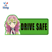 Pegatina de Advertencia para Automóvil con Diseño de Anime Ricky en 3D, Vinilo Reflectante de Seguridad Automotriz, Venta al por Mayor de Fábrica, para Pegatinas 3D Personalizadas