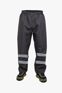 Chaqueta de lluvia duradera ligera de poliéster impermeable amarilla de alta visibilidad tiras reflectantes para ropa de trabajo de Camping al aire libre - Product Image 4