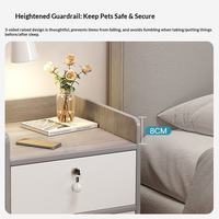 Table de chevet en bois minimaliste moderne avec étagère de rangement simple, nouveau meuble de chambre principale pour la maison et le salon
