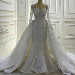 <span class=keywords><strong>Abito</strong></span> da Sposa di Alta Qualità Personalizzabile a Due Pezzi Taglie Forti Abiti Eleganti per <span class=keywords><strong>Invitati</strong></span> al <span class=keywords><strong>Matrimonio</strong></span> con Strascico Rimovibile - Product Image 1