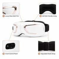 Produits de massage oculaire de luxe, airbag pour soulager la fatigue oculaire, vibration, chauffage, masseur oculaire intelligent pliable sans fil