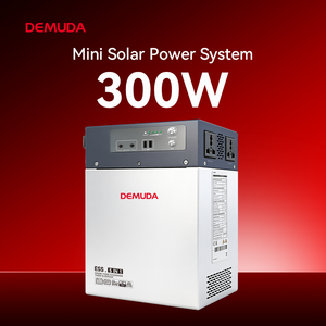 Système d'éclairage solaire portable pour la maison 300W 1000W avec ampoules, chargeur <span class=keywords><strong>de</strong></span> téléphone rechargeable, station d'alimentation avec panneau solaire pour l'extérieur - Product Image 1