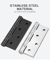 Charnière en acier inoxydable de qualité supérieure avec vis naturelles, charnière de porte en acier inoxydable 201 pour intérieur, fabrication directe