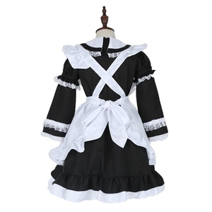 Nouveau Costume de Soubrette Française Noir Classique Fantaisie 2026 pour Filles et Enfants – Tenue de Fête et Déguisement d'Halloween - Product Image 4