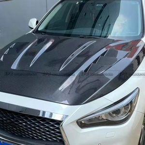 ฝากระโปรงแบบมีช่องระบายอากาศ สำหรับ Infiniti Q50 V37 H1 ทำจากวัสดุคาร์บอนไฟเบอร์ - Product Image 1